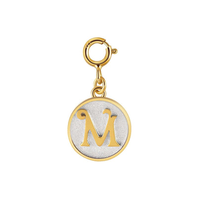 Saints Dainty Fancy Initial Clip on Pendant A-Z