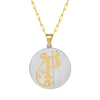 Saints & Saviors Fancy Initial Pendant Necklace A-Z