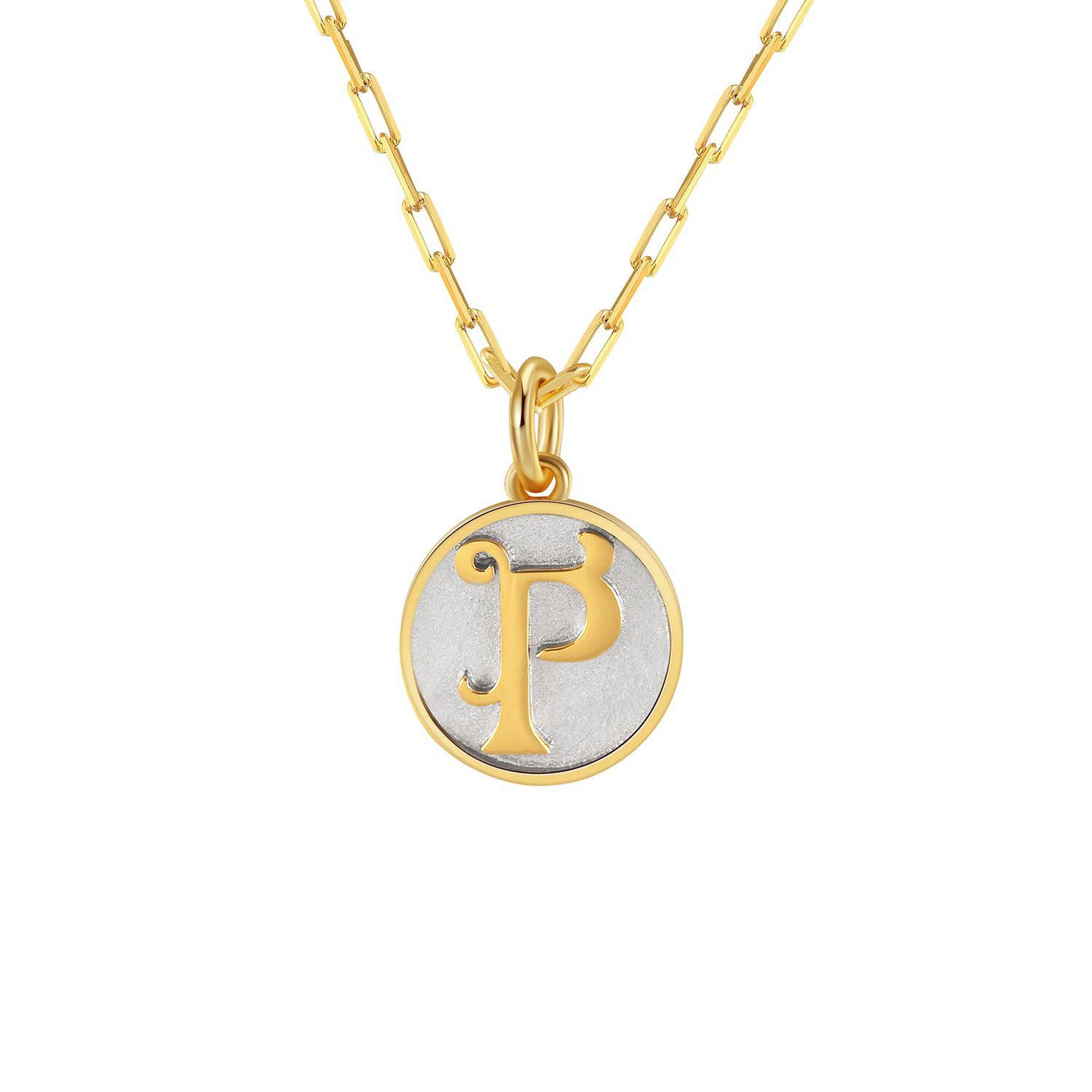 Saints Dainty Fancy Initial Pendant Necklace A-Z