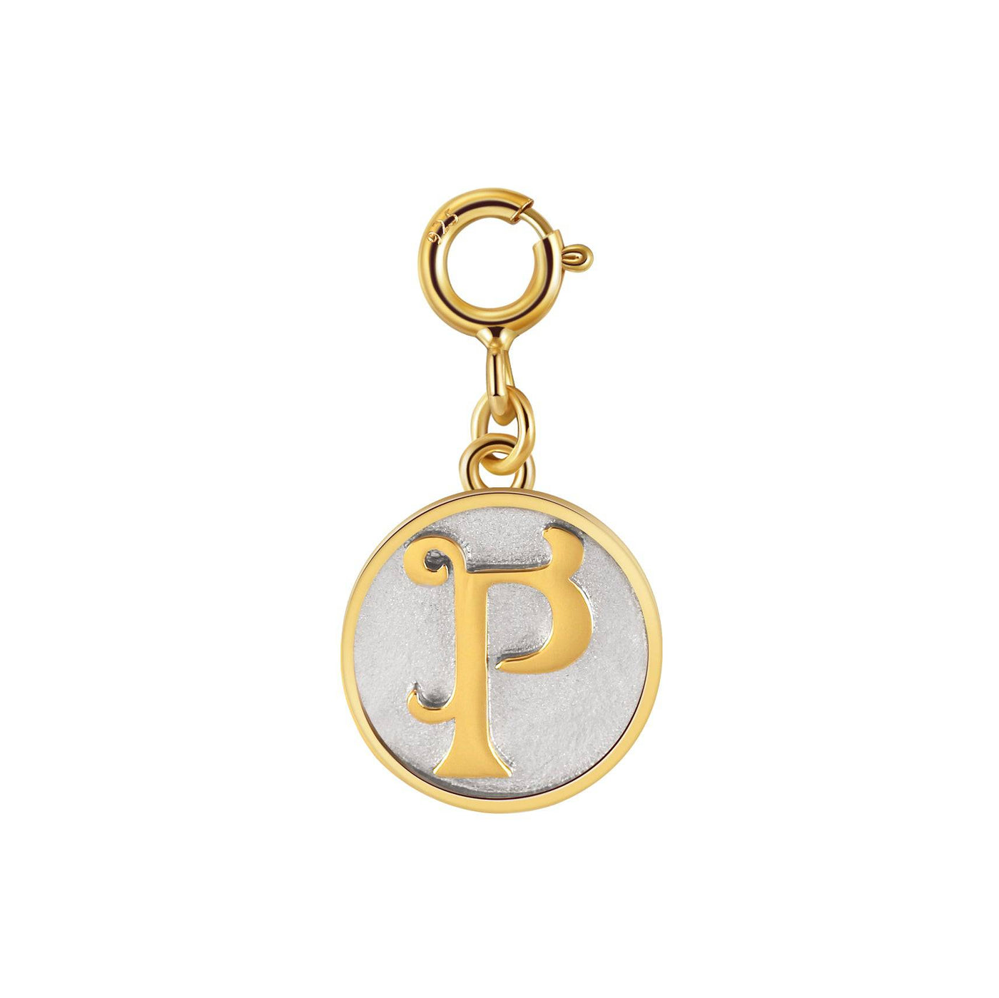 Saints Dainty Fancy Initial Clip on Pendant A-Z