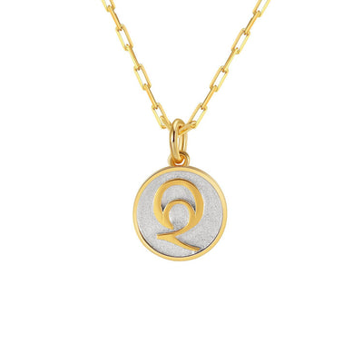 Saints Dainty Fancy Initial Pendant Necklace A-Z