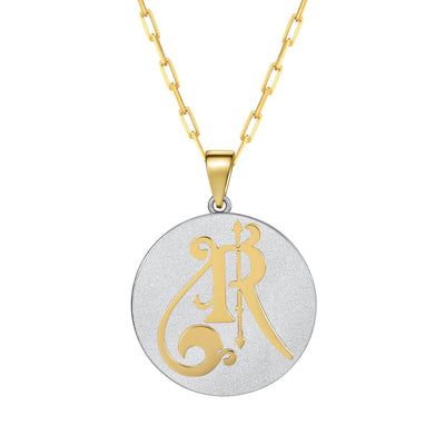 Saints & Saviors Fancy Initial Pendant Necklace A-Z