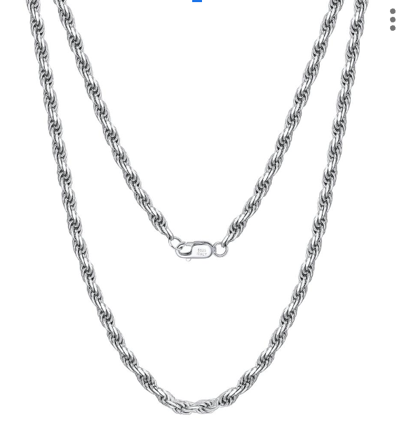 Everwild Diamond Cut Rope Chain Silver