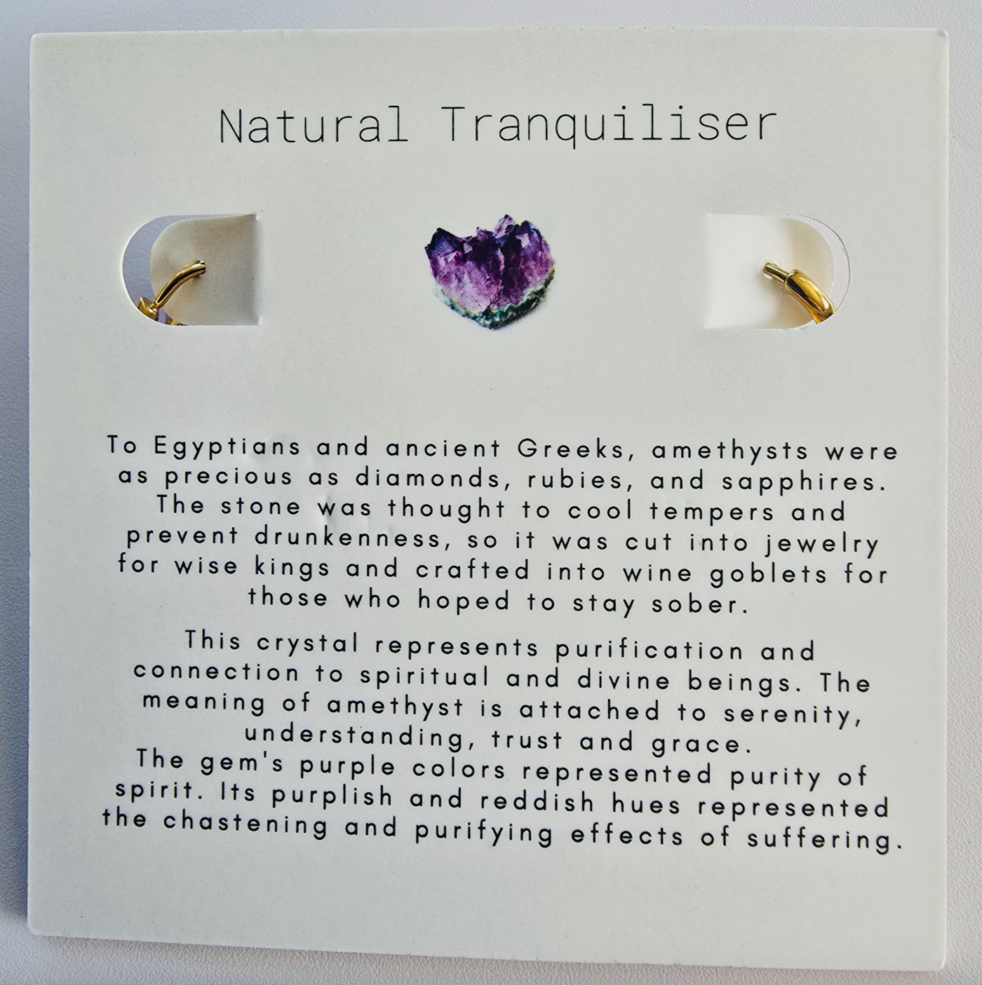 Raw Natural Gemstone Nugget Birthstone Earrings - February