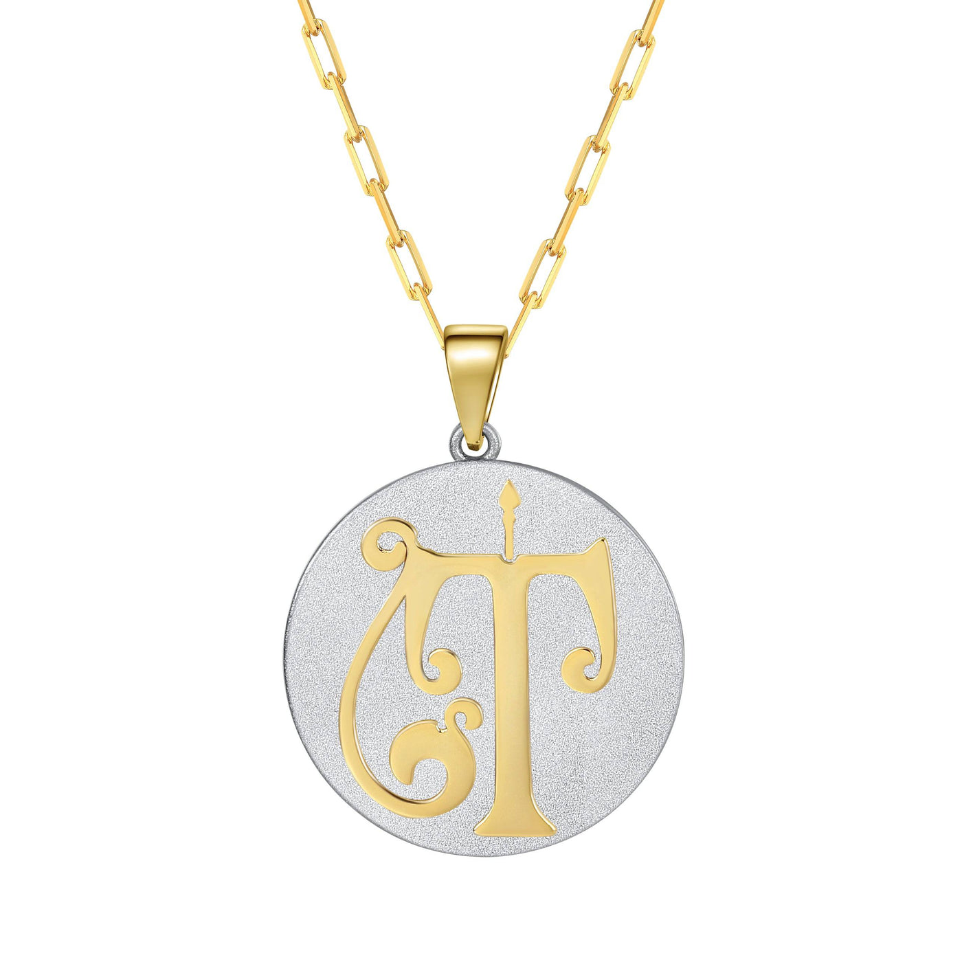 Saints & Saviors Fancy Initial Pendant Necklace A-Z