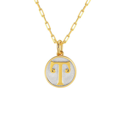 Saints Dainty Fancy Initial Pendant Necklace A-Z