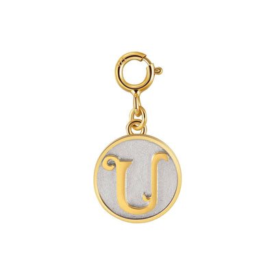 Saints Dainty Fancy Initial Clip on Pendant A-Z