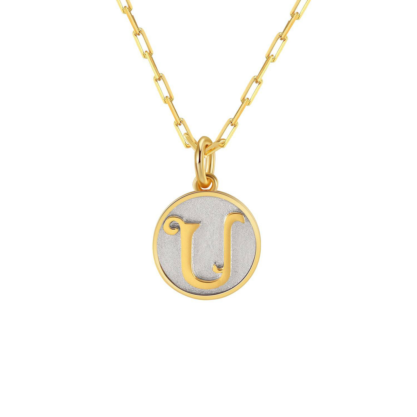 Saints Dainty Fancy Initial Pendant Necklace A-Z