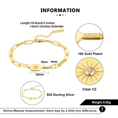 Pickleball Played On Paddle Charm Link Bracelet Gold