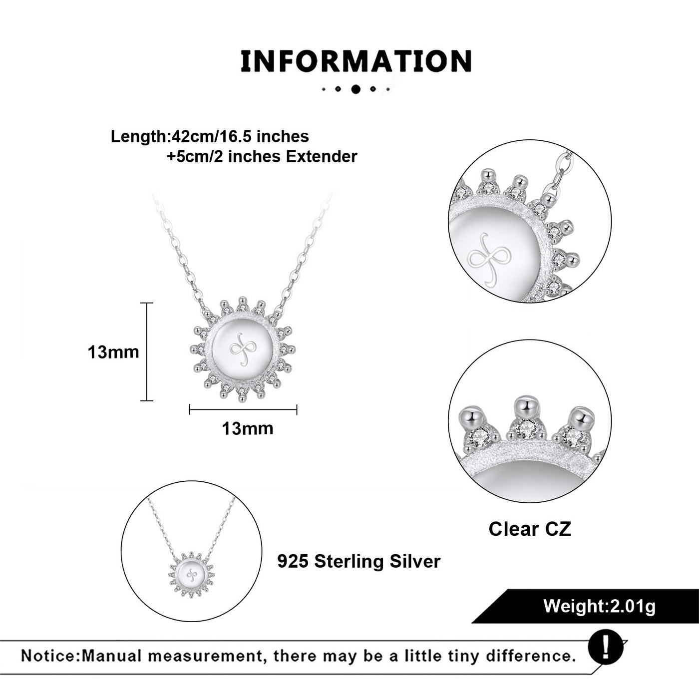 Friendship Bond Necklace in Silver