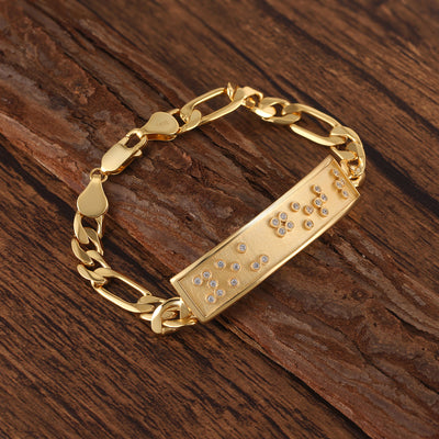 Touchstone YOU GOT THIS ID Link Bracelet in Gold sm