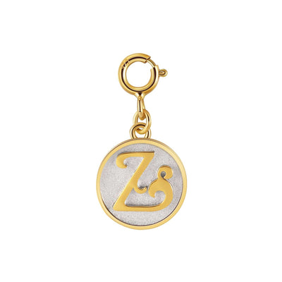 Saints Dainty Fancy Initial Clip on Pendant A-Z