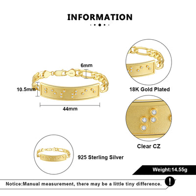 Touchstone Badass ID Link Bracelet in Gold