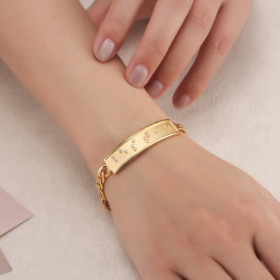 Touchstone Bestie ID Link Bracelet in Gold