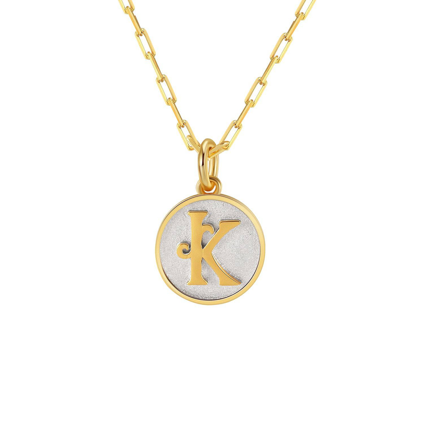 Saints Dainty Fancy Initial Pendant Necklace A-Z