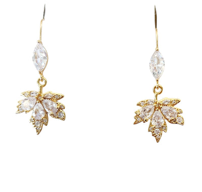 Saints Leaf Drop Earrings