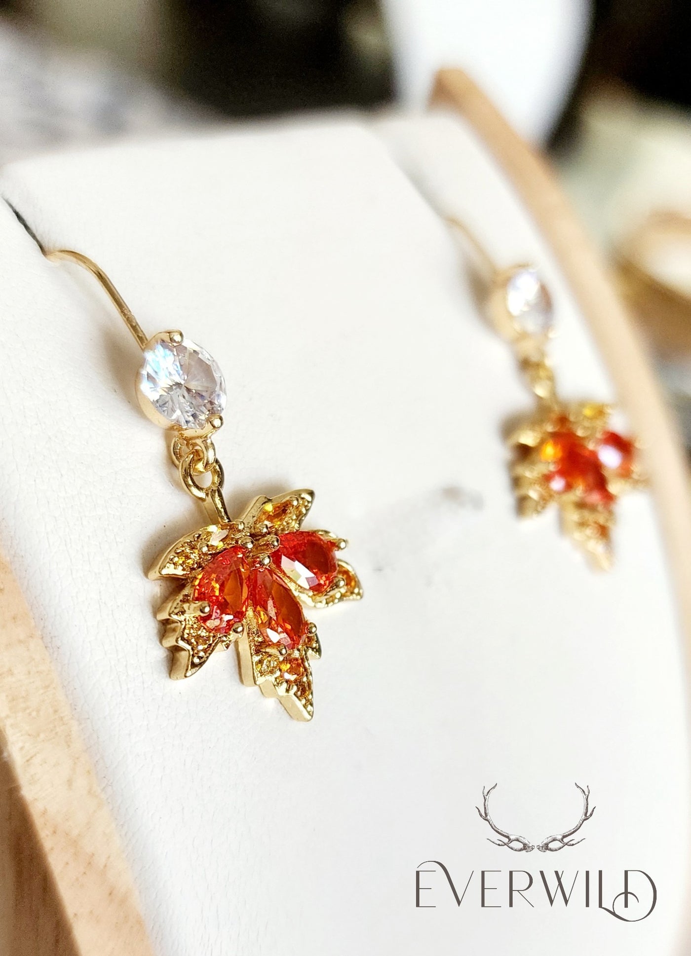 Saints Leaf Drop Earrings