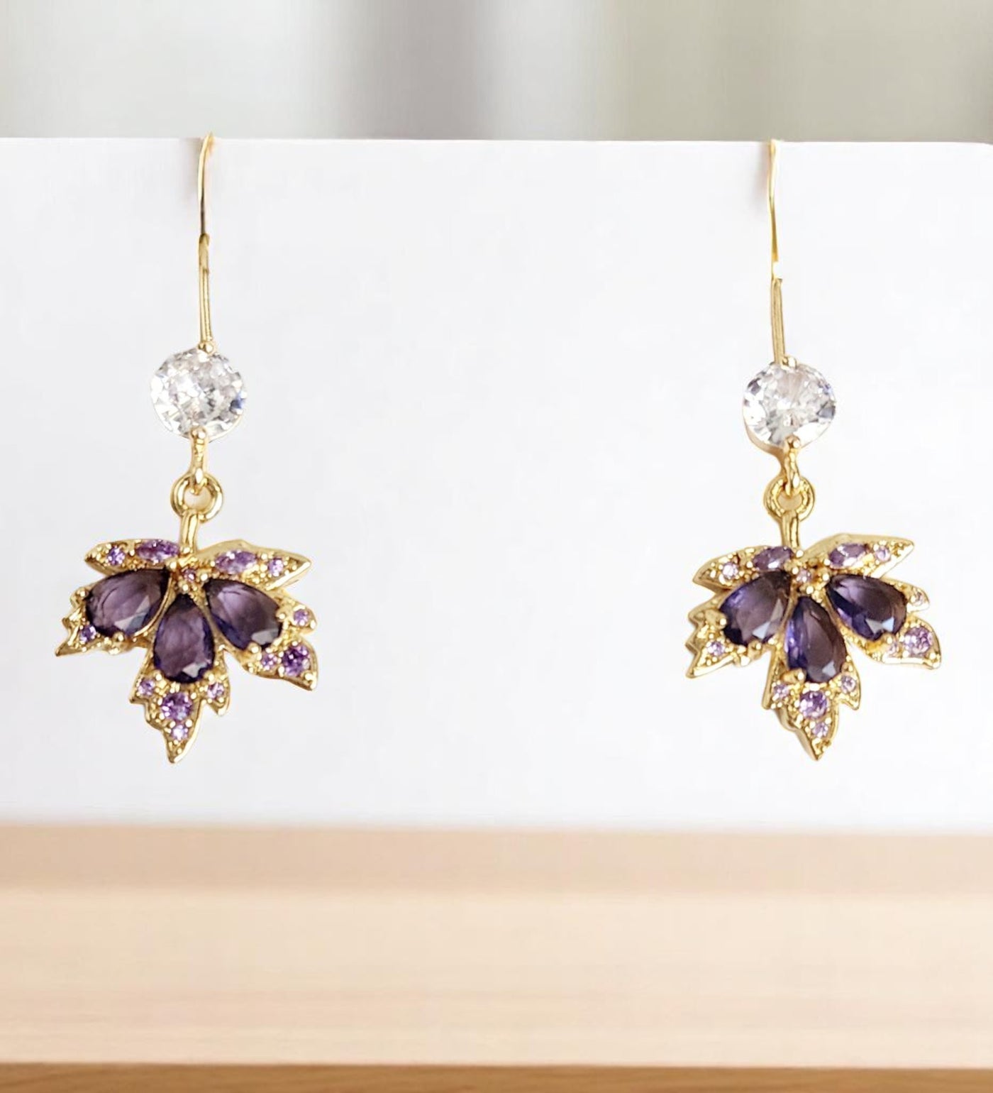 Saints Leaf Drop Earrings