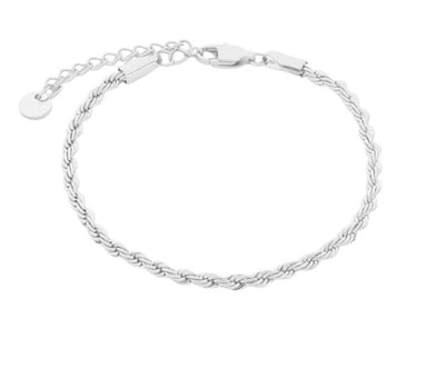 X Bracelet Rope Chain SIlver