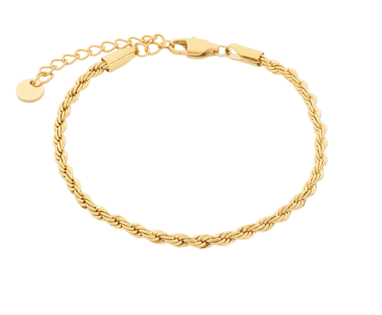 X Bracelet Rope Chain Gold