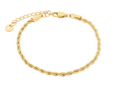 X Bracelet Rope Chain Gold