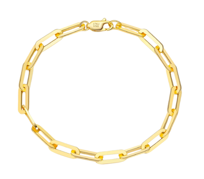 X Bracelet Large Clip Link Gold