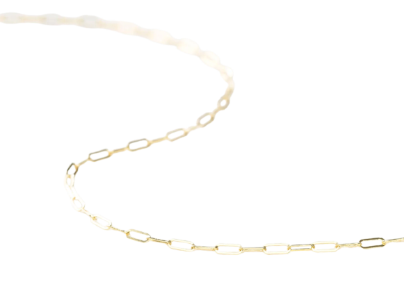 X Clip Link Necklace 16" Gold