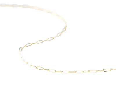 X Clip Link Necklace 16" Gold