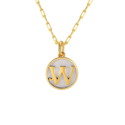 Saints Dainty Fancy Initial Pendant Necklace A-Z