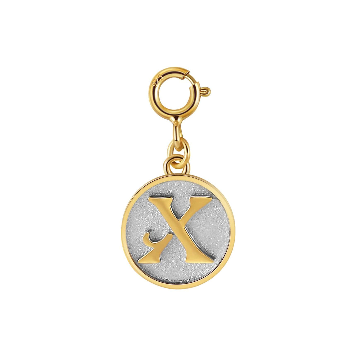 Saints Dainty Fancy X Initial Clip on Pendant