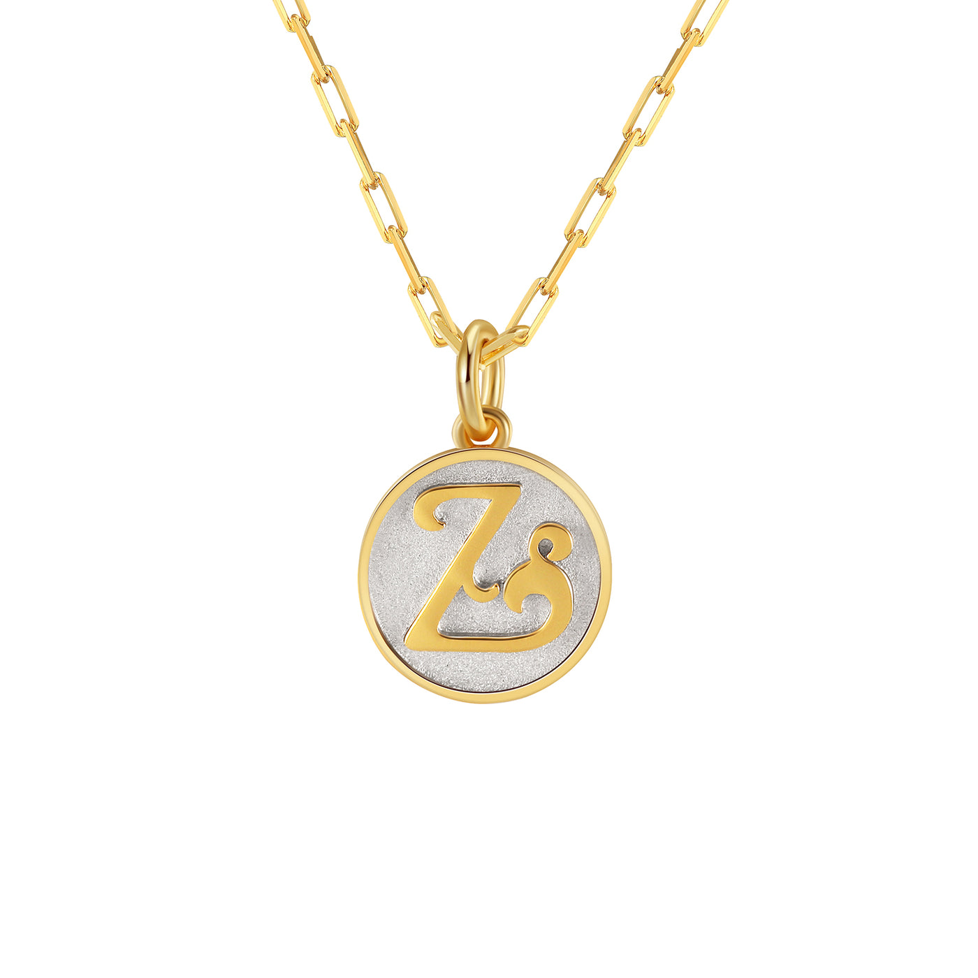 Dainty Fancy Z Initial Pendant Necklace