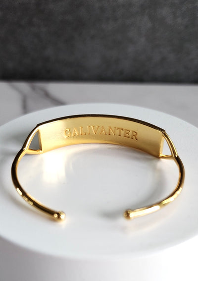Touchstone 'Galivanter' Gold Cuff Bracelet
