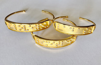 Touchstone 'Galivanter' Gold Cuff Bracelet