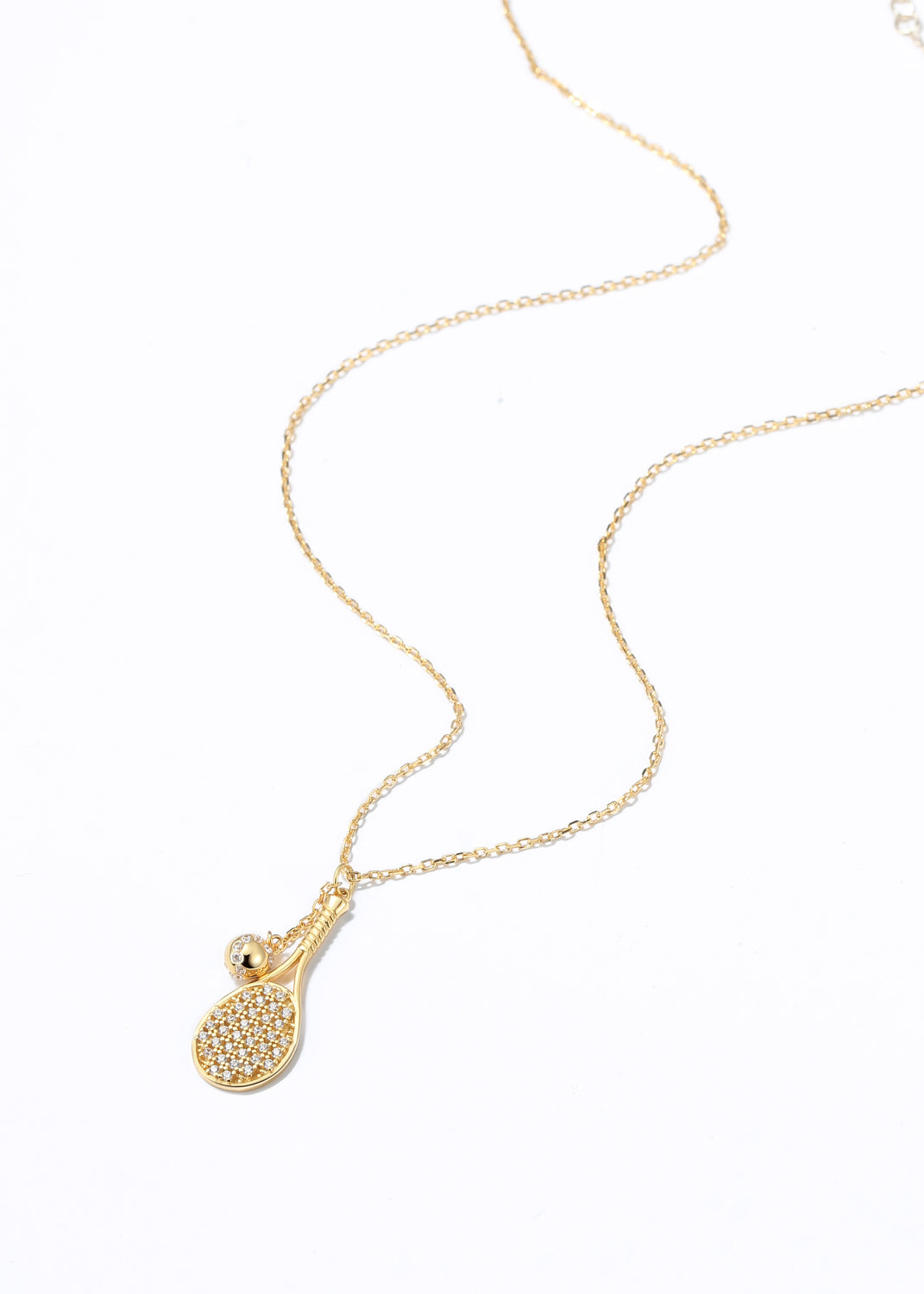 LoveMatch Tennis LOVE PLUS CLIP Chain Gold Necklace