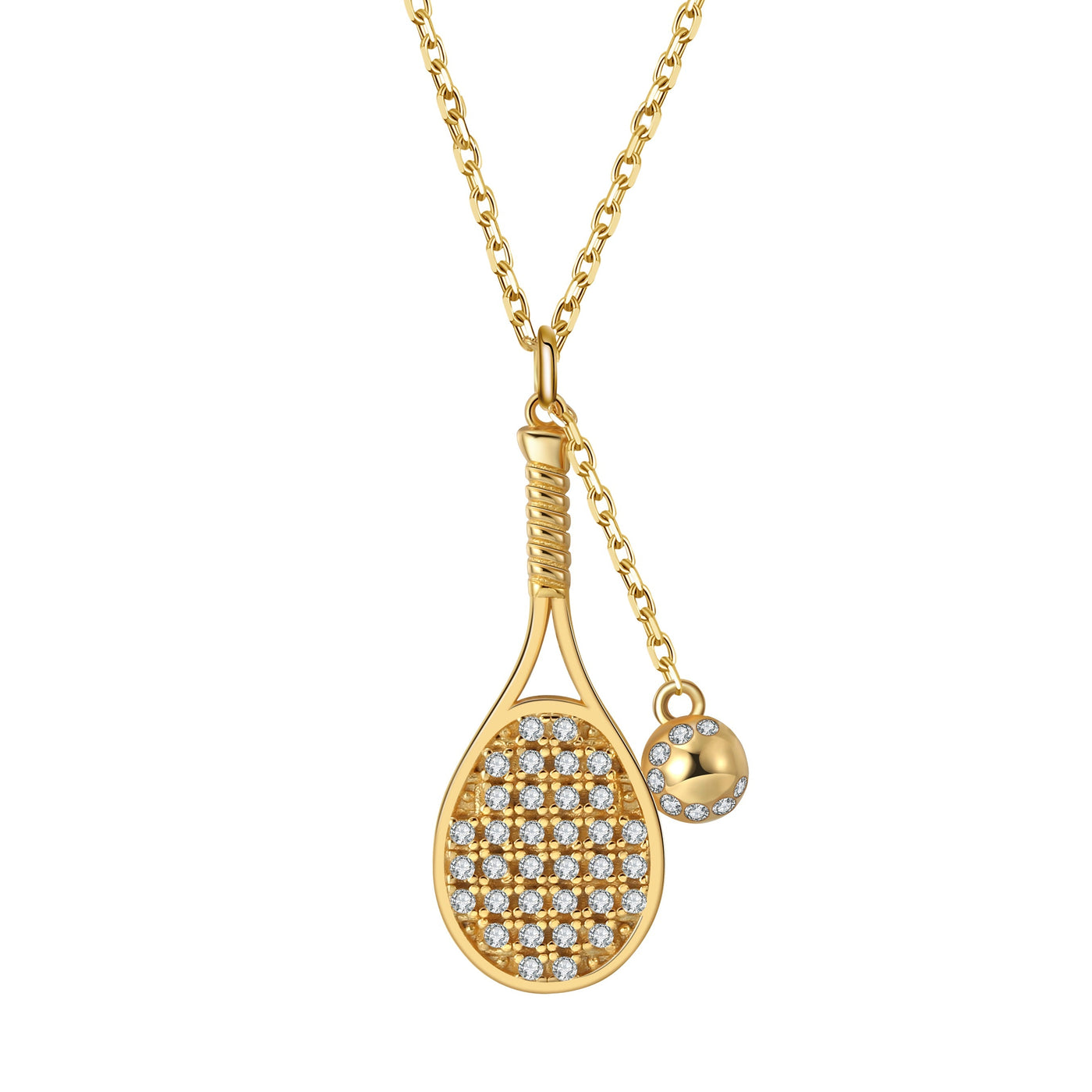 LoveMatch Tennis LOVE PLUS Dainty Chain Gold Necklace