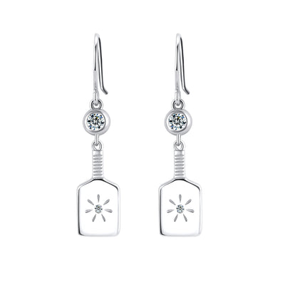 pickleball paddle drop earrings, silver paddle earrings, pickleball jewelry, pickle ball jewelry, pickleball jewelry, pickleball necklace, best pickleball gifts, pickleball for women