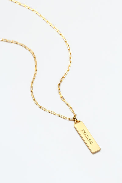 Touchstone FEARLESS Gold Bar Necklace