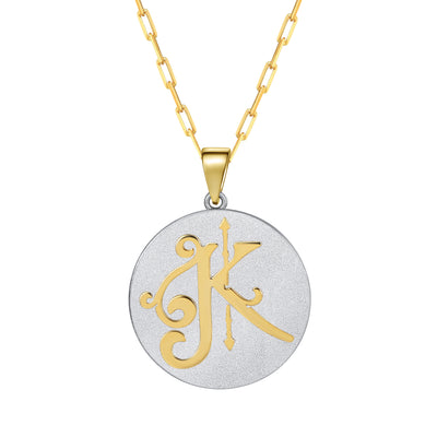 Saints & Saviors Fancy Initial K Pendant Necklace