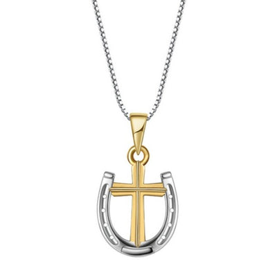 Prayer Mini Cross Necklace-Religious Necklace with Mini Cross Pendant