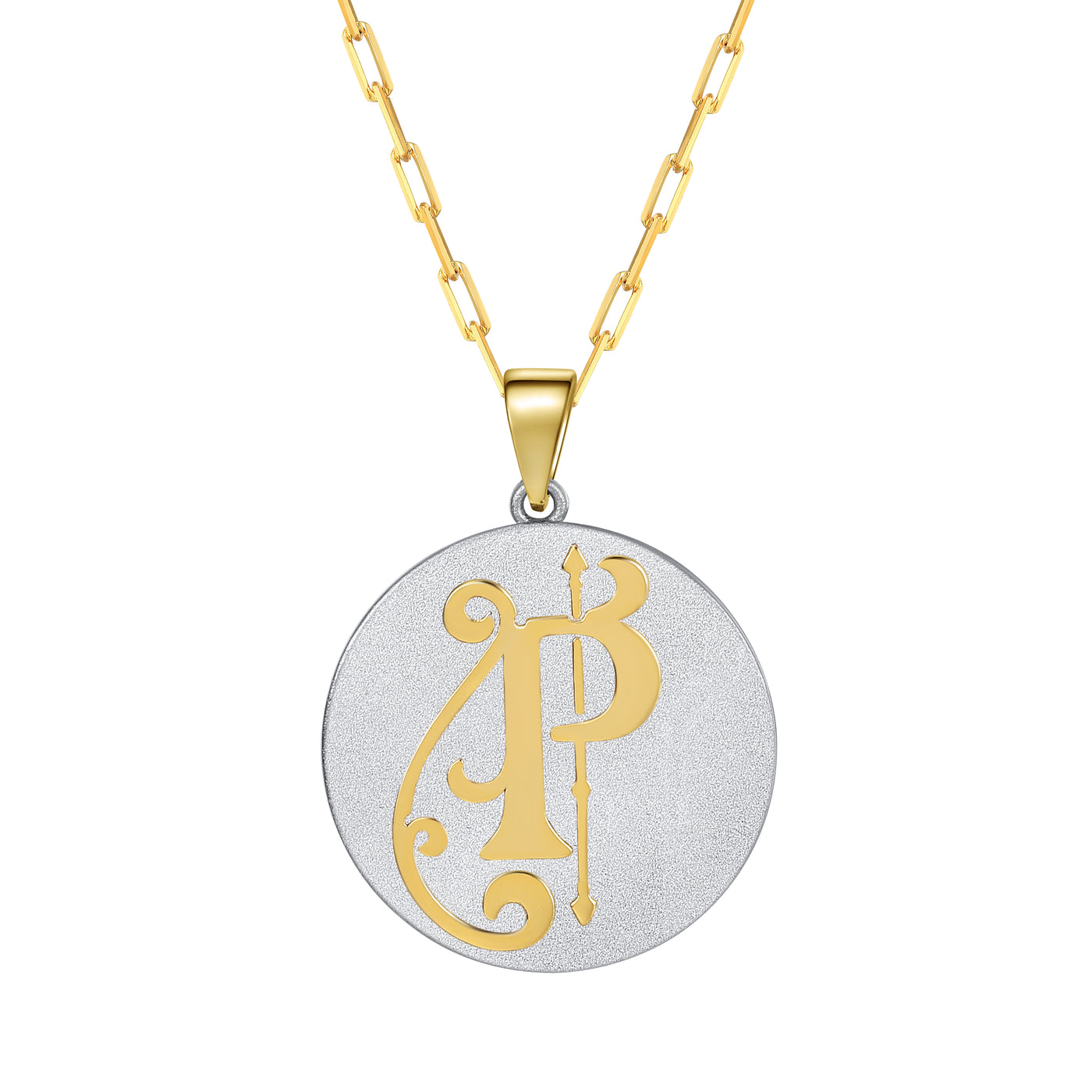 Saints & Saviors Fancy Initial P Pendant Necklace