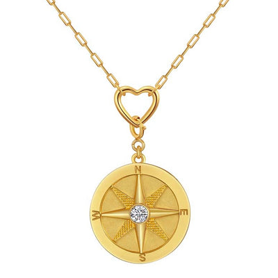 Wander Compass Necklace-Unique Compass Necklace for Outdoor Enthusiasts