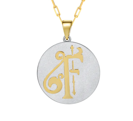 Saints & Saviors Fancy Initial F Pendant Necklace