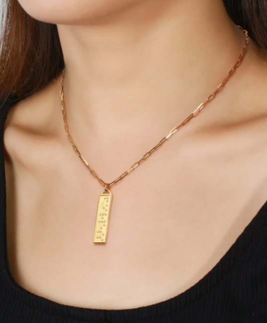 Touchstone YOU GOT THIS Gold Bar Necklace