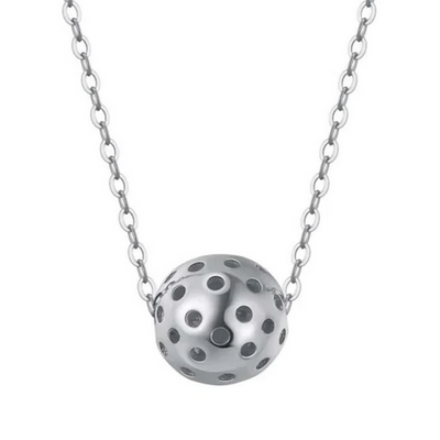 Pickleball Baby Belle Ball Silver Necklace 