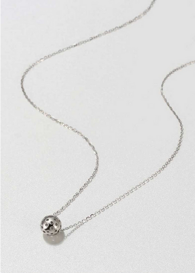 Pickleball Baby Belle Ball Silver Necklace 