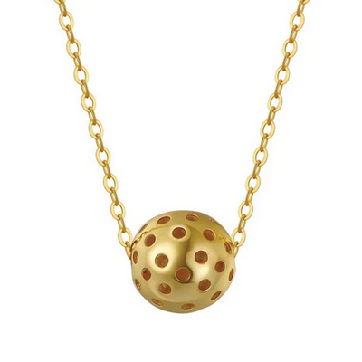 Pickleball Baby Belle Ball Gold Necklace