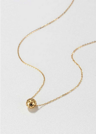Pickleball Baby Belle Ball Gold Necklace