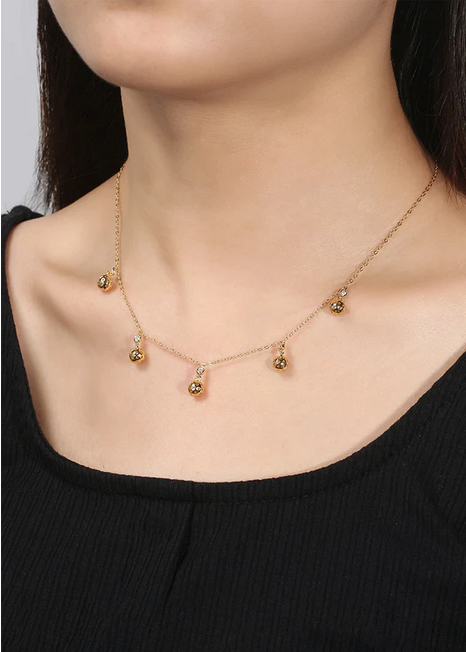 Pickleball Belle of The Ball Gold Necklace 