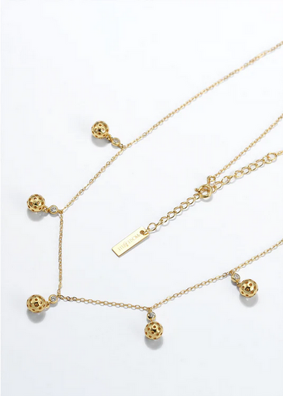 Pickleball Belle of The Ball Gold Necklace 