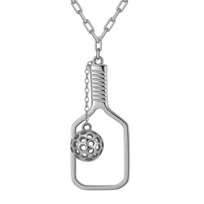 Pickleball The Volley Silver Necklace, pickleball jewelry, pickleball gifts, pickle ball, 
